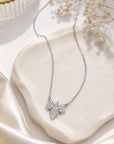 Colier din argint 925 cu zirconiu, placat cu rodiu