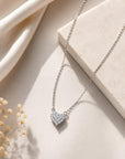 Colier din argint 925 cu zirconiu, placat cu rodiu