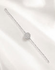 Brățară din argint 925 cu zirconiu, placată cu rodiu