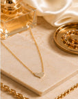 Colier din argint 925 cu zirconiu, placat cu aur