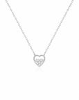 Colier din argint 925 cu zirconiu, placat cu rodiu