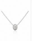 Colier din argint 925 cu zirconiu, placat cu rodiu