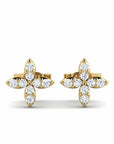 14K Yellow Gold Earrings 0.10 Carat Stone