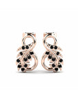 14K Rose Gold Earrings 0.12 Carat Stone