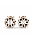 14K Rose Gold Earrings 0.13 Carat Stone