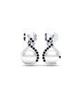 14K White Gold Bracelet With 0.10 Carat Stone and 0.60 Carat Cultured Pearl