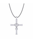 14K White Gold Necklace With 0.15 Carat Stone