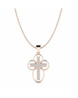 14K Rose Gold Necklace With 0.20 Carat Stone