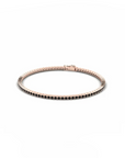 14K Rose Gold Tennis Bracelet With 1.35 Carat Black Diamonds