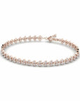14K Rose Gold Tennis Bracelet With 1.05 Carat White Diamonds
