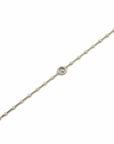 14K Yellow Gold Bracelet With 0.53 Carat White Diamonds