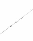 14K White Gold Bracelet With 0.07 Carat Black Diamonds and 0.60 Carat Natural Pearl