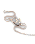 14K Rose Gold Bracelet With 0.16 Carat White and Black Diamonds