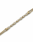 14K Yellow Gold Bracelet With 0.23 Carat White Diamonds