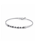 14K White Gold Bracelet With 0.23 Carat Black Diamonds