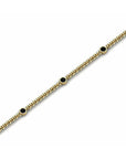 14K Yellow Gold Bracelet With 0.50 Carat Black Diamonds