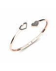 14K Rose Gold Bracelet With 0.40 Carat Black Diamonds