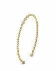14K Gold Bracelet With 0.30 Carat White Diamonds