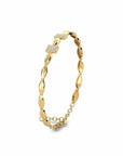 14K Gold Bracelet With 0.30 Carat White Diamonds