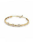 14K Gold Bracelet With 0.30 Carat White Diamonds