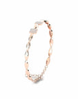 14K Rose Gold Bracelet With 0.30 Carat White Diamonds