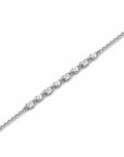 14K White Gold Bracelet With 0.06 Carat White Diamonds