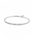 14K White Gold Bracelet With 0.06 Carat White Diamonds