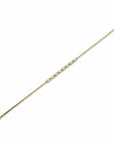 14K Gold Bracelet With 0.06 Carat White Diamonds