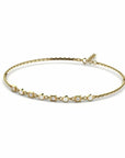 14K Gold Bracelet With 0.06 Carat White Diamonds