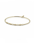 14K Gold Bracelet With 0.06 Carat White Diamonds