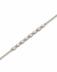 14K Rose Gold Bracelet With 0.06 Carat White Diamonds