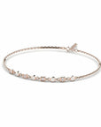 14K Rose Gold Bracelet With 0.06 Carat White Diamonds