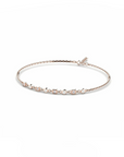14K Rose Gold Bracelet With 0.06 Carat White Diamonds