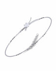 14K White Gold Bracelet With 0.09 Carat Stone
