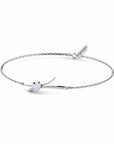 14K White Gold Bracelet With 0.09 Carat Stone