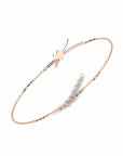 14K Rose Gold Bracelet With 0.09 Carat Stone