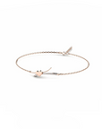 14K Rose Gold Bracelet With 0.09 Carat Stone