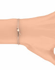 14K Rose Gold Bracelet With 0.09 Carat Stone