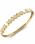 14K Gold Bracelet With 0.56 Carat White Diamonds