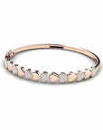14K Rose Gold Bracelet With 0.56 Carat White Diamonds