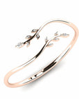 14K Rose Gold Bracelet With 0.15 Carat White Diamonds