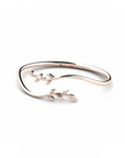 14K Rose Gold Bracelet With 0.15 Carat White Diamonds