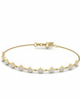 14K Gold Bracelet With 0.66 Carat White Diamonds
