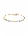 14K Gold Bracelet With 0.66 Carat White Diamonds