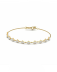 14K Rose Gold Bracelet With 0.66 Carat White Diamonds