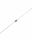 14K White Gold Bracelet With 0.03 Carat Stone