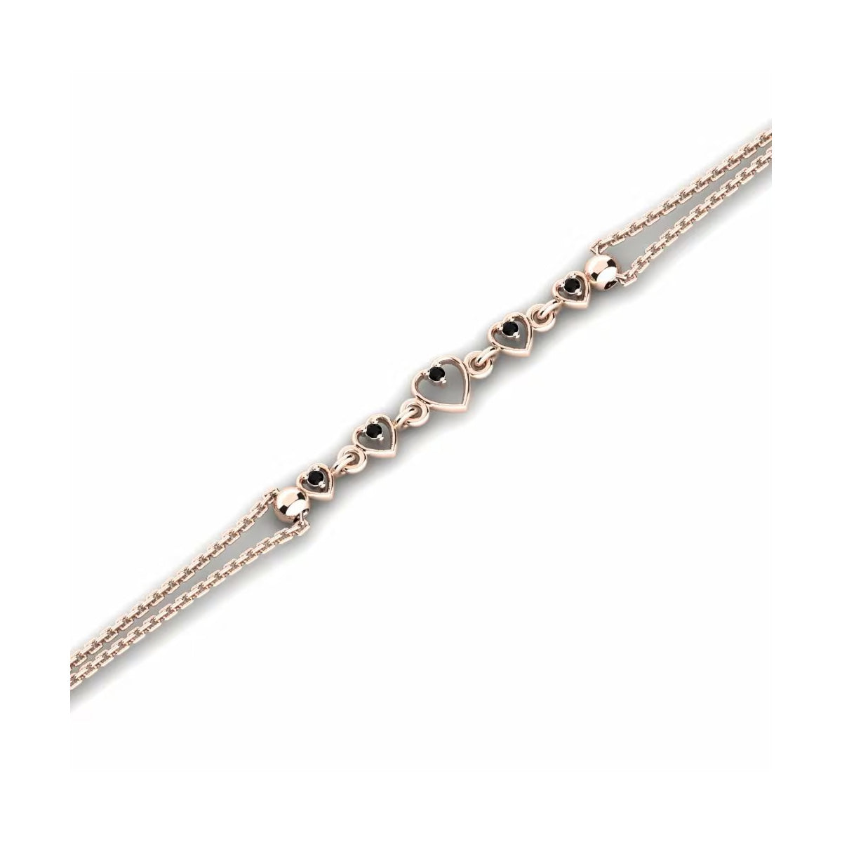 Glamira Anklet Yellow Gold 14K Rose Gold Bracelet With Carat