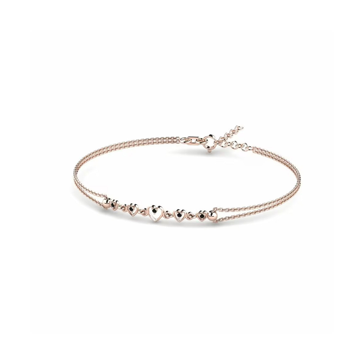 14K Rose Gold Bracelet With 0.03 Carat Stone – Delagos Jewellery