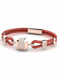 14K Rose Gold Bracelet With 0.42 Carat White Diamonds