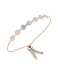 14K Rose Gold Bracelet With 0.84 Carat White Diamonds